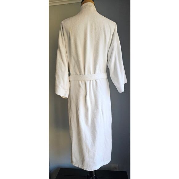 Nordstrom Spa Robe, White, Made In Brazil, 100% Cotton, One Size, 46 In length - Picture 2 of 8